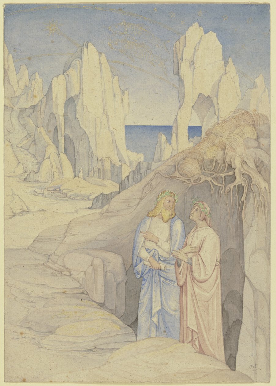Dante és Vergilius az alvilágban alkotó: Johann Anton Ramboux