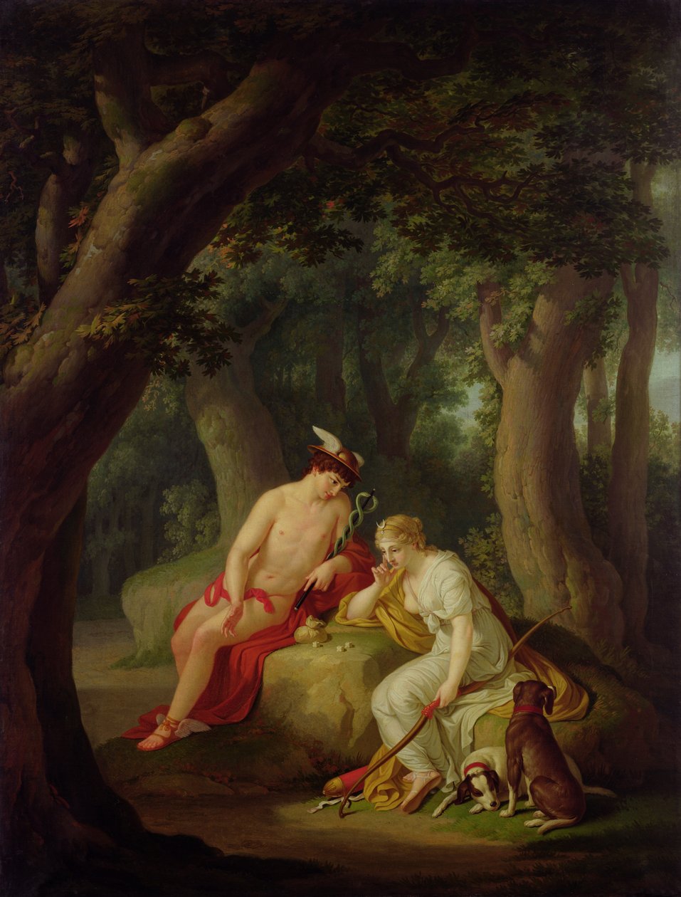 Diana és Mercury kockajátékban, 1788-90 körül alkotó: Johann August Nahl the Younger
