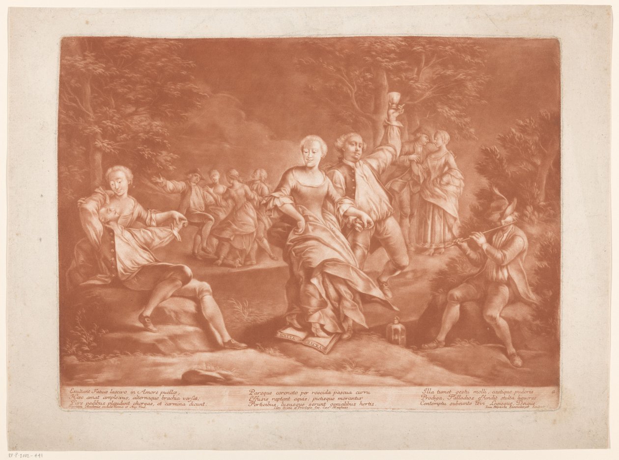 Táncparti a szabadban alkotó: Johann Baptist Enzensberger