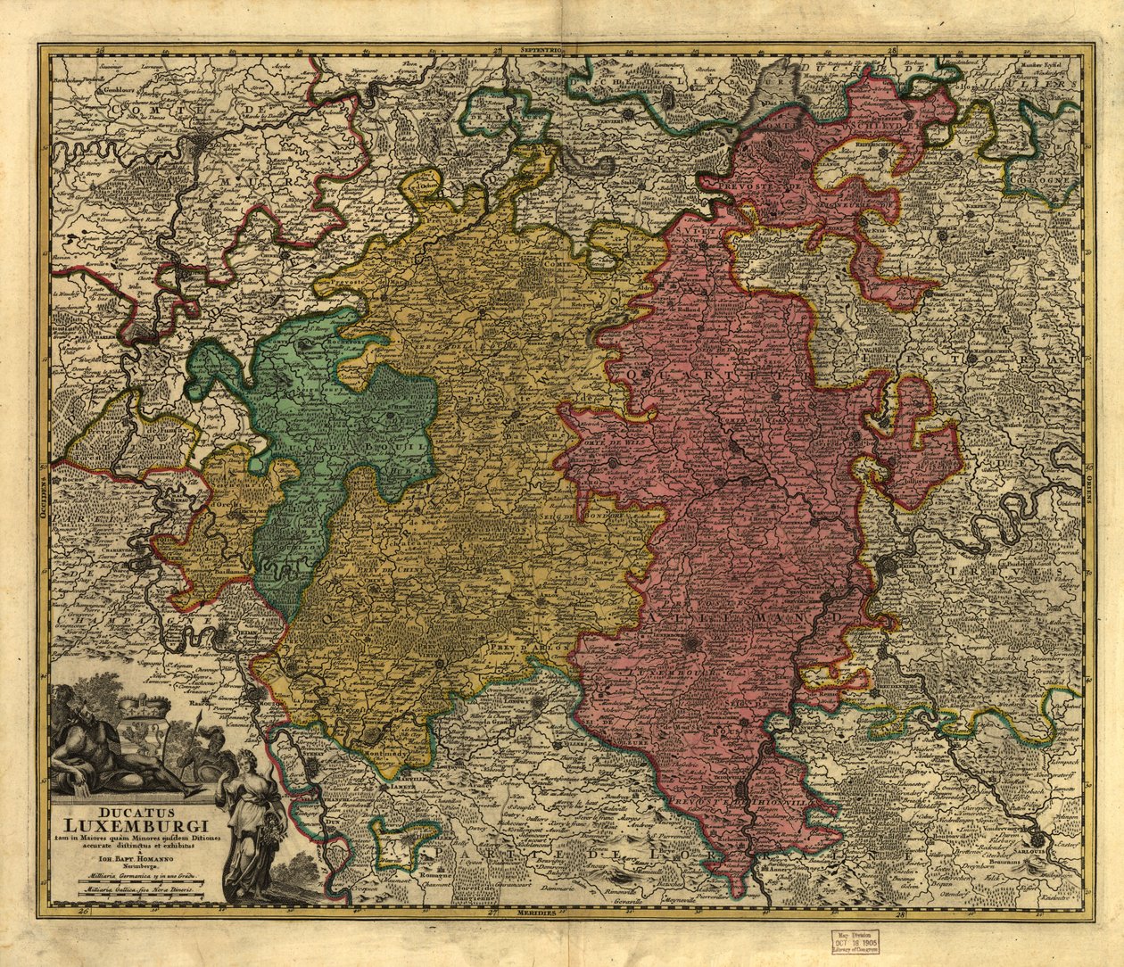 Ducatus Luxembourgi. LOC 99446214 alkotó: Johann Baptist Homann
