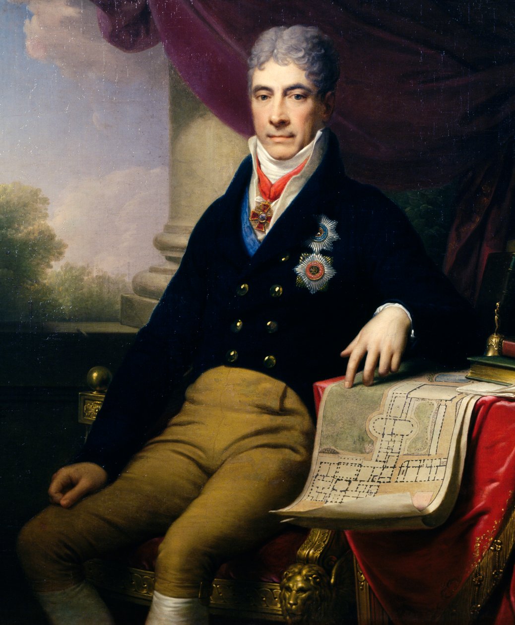 Andrej Razumovskij Kirillovics (1752-1836) orosz diplomata, a cár bécsi nagykövetének portréja; kb.1810 alkotó: Johann Baptist II Lampi