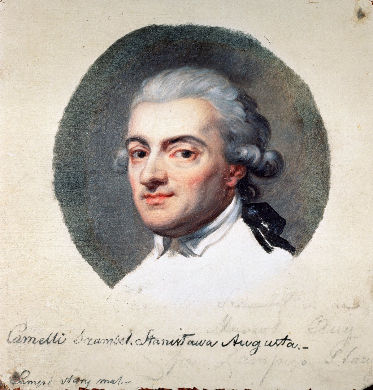 Stanislaw II. Augustus Poniatowski lengyel (1732-1798), a Két Nemzet Köztársaság utolsó királyának és Litvánia nagyhercegének portréja (Stanislaw II August Poniatowski, a Lengyel Litván Nemzetközösség királya és nagyhercege portréja). munkája alkotó: Johann Baptist I Lampi