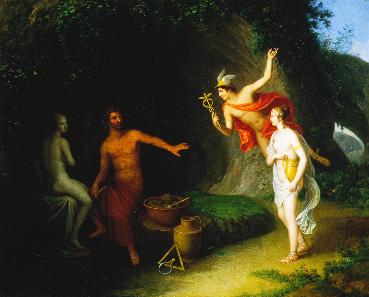Pygmalion és Galatea alkotó: Johann Baptist I Lampi