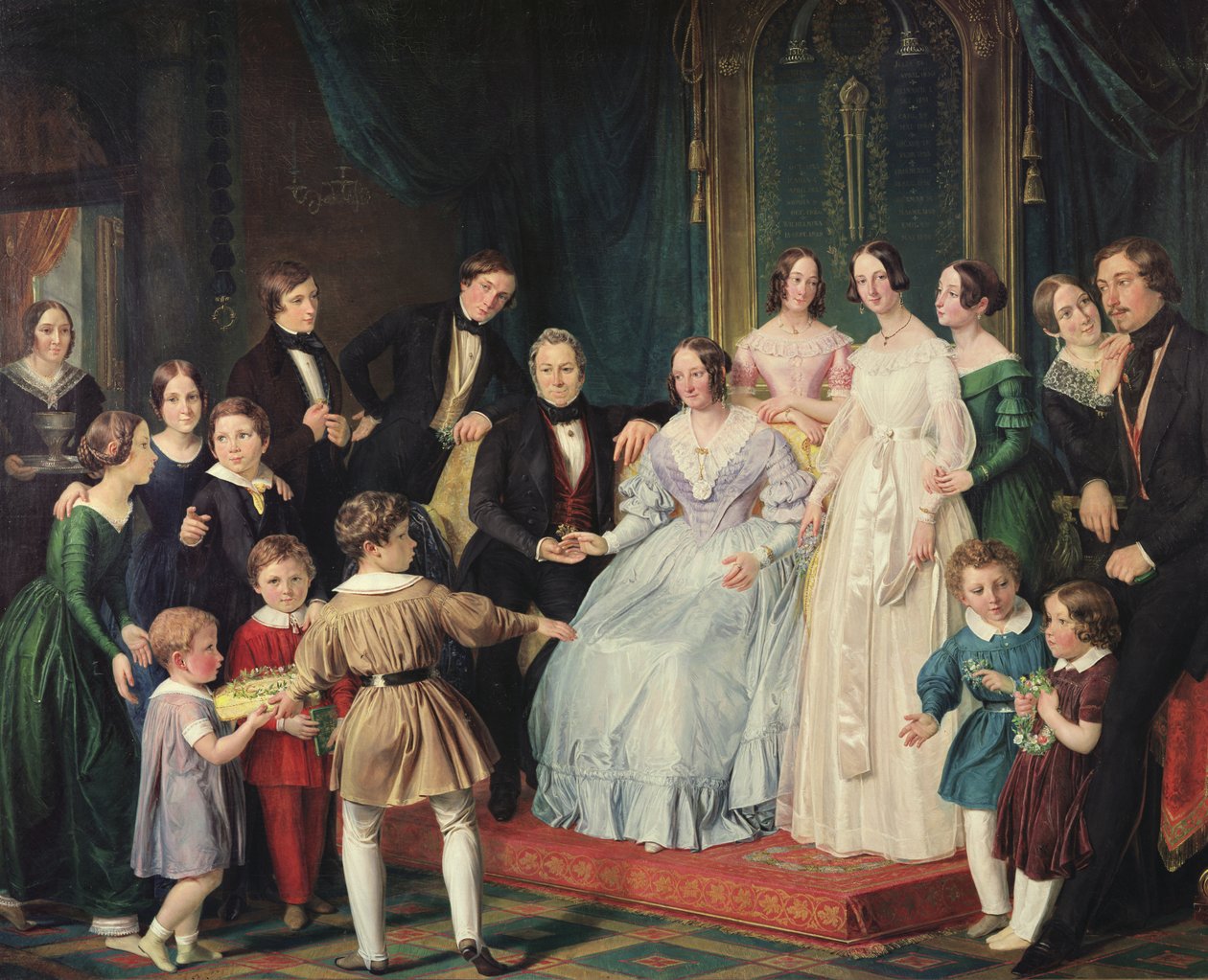 A Neuss család, 1842 alkotó: Johann Baptist Joseph Bastine