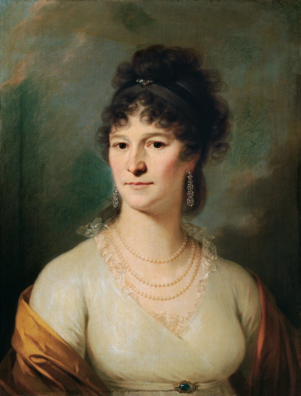 Egy hölgy mellszobra alkotó: Johann Baptist Lampi d. Ä.