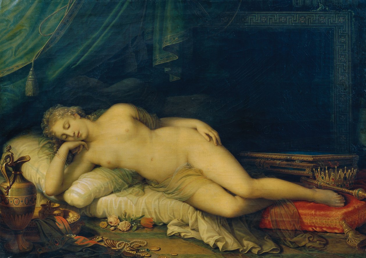 Vénusz a kanapén alszik alkotó: Johann Baptist Lampi d. J.