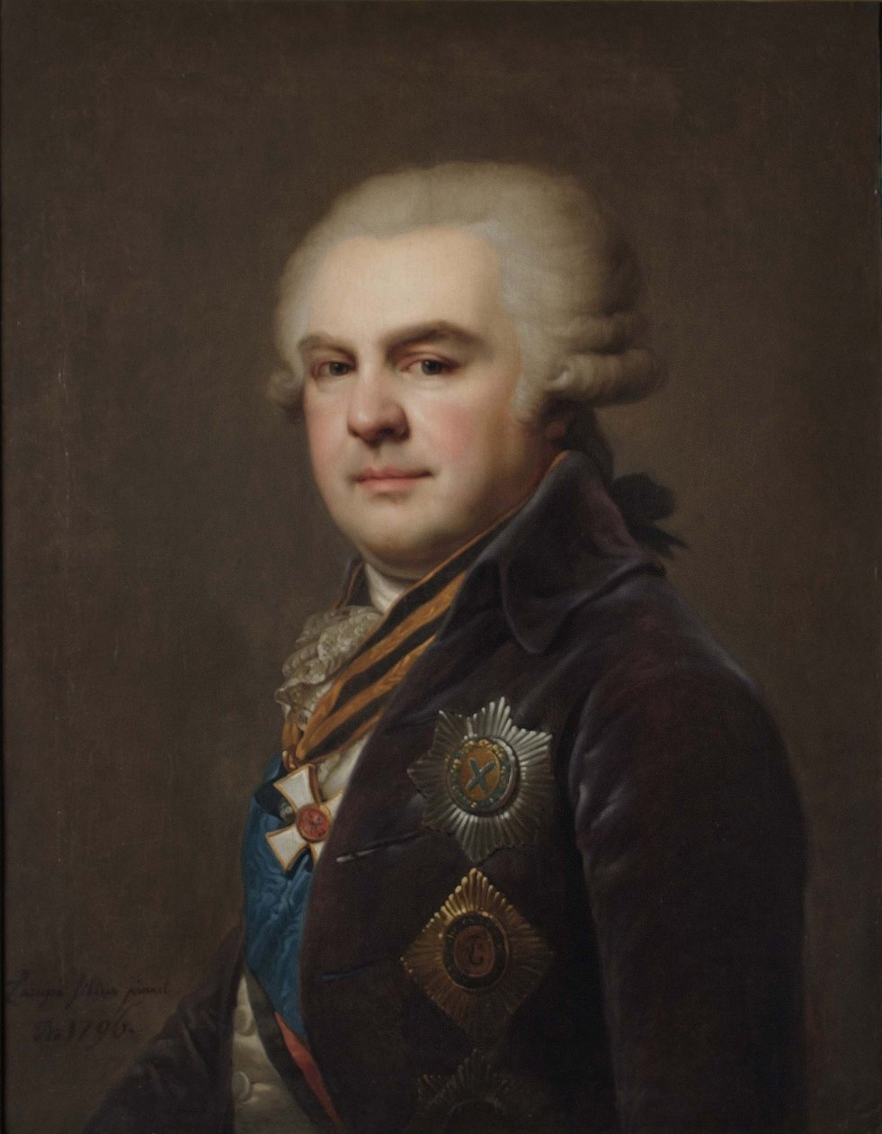 Alekszandr Nyikolajevics Szamoilov gróf portréja 1744-1814, 1796 alkotó: Johann Baptist Lampi the Younger