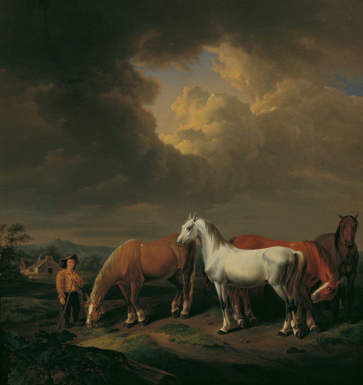 Öt tanyasi ló alkotó: Johann Baptist Michael Dallinger von Dalling