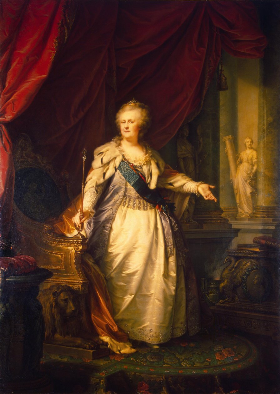 II. Katalin cárnő portréja. alkotó: Johann Baptist von Lampi the Elder