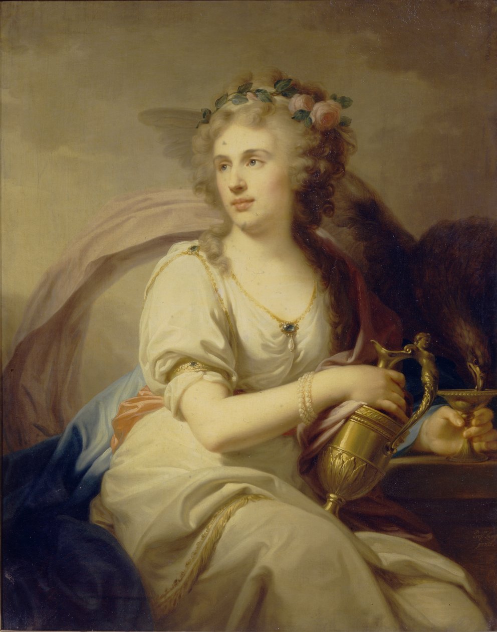 Jekaterina Fjodorovna Dolgorukova hercegnő portréja 1769-1849, mint Hebe alkotó: Johann Baptist von Lampi the Elder