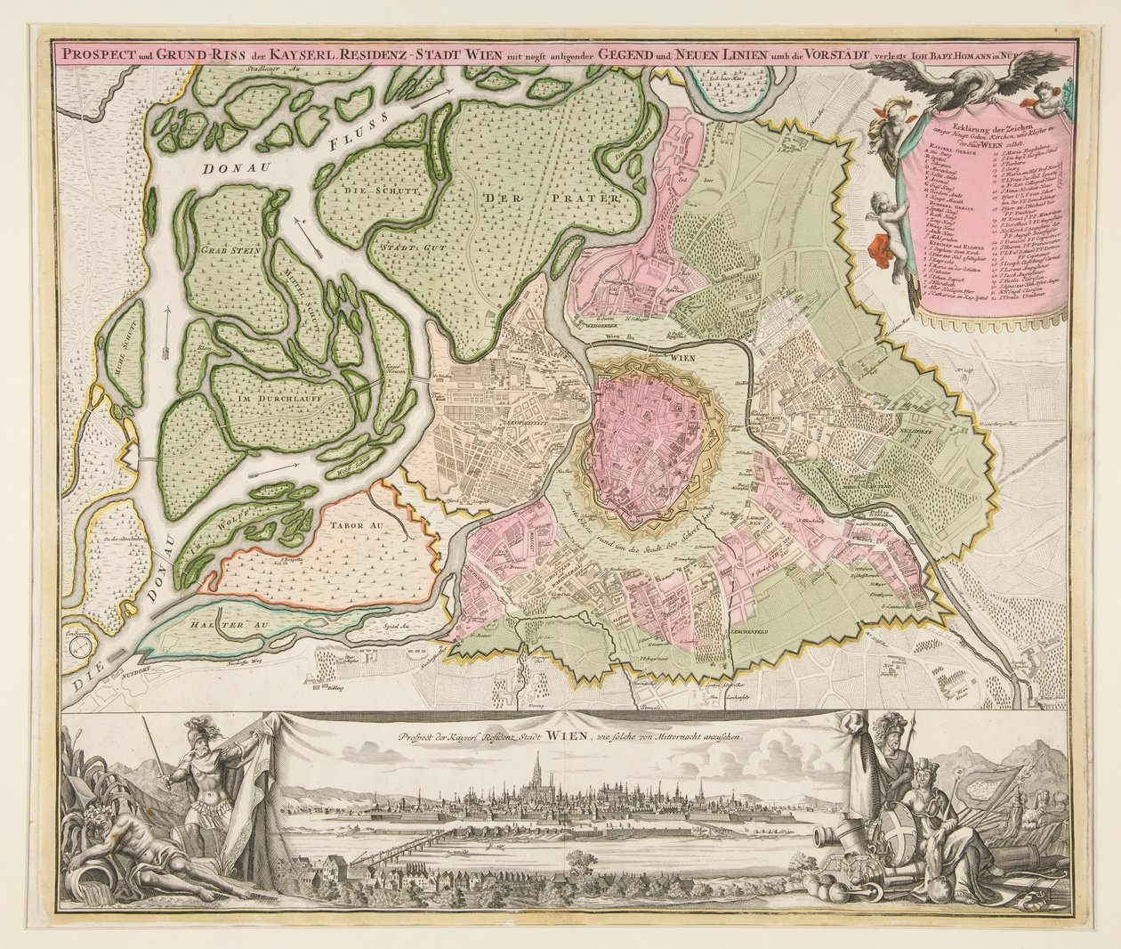 Bécs térképe alkotó: Johann Baptista Homann