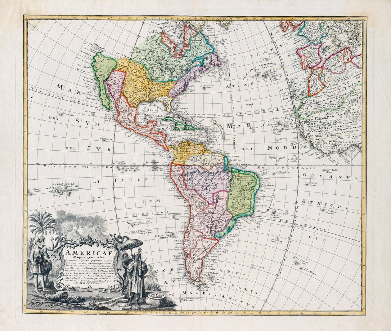 Amerika térképe, Amerika térképe alkotó: Johann Baptista Homann