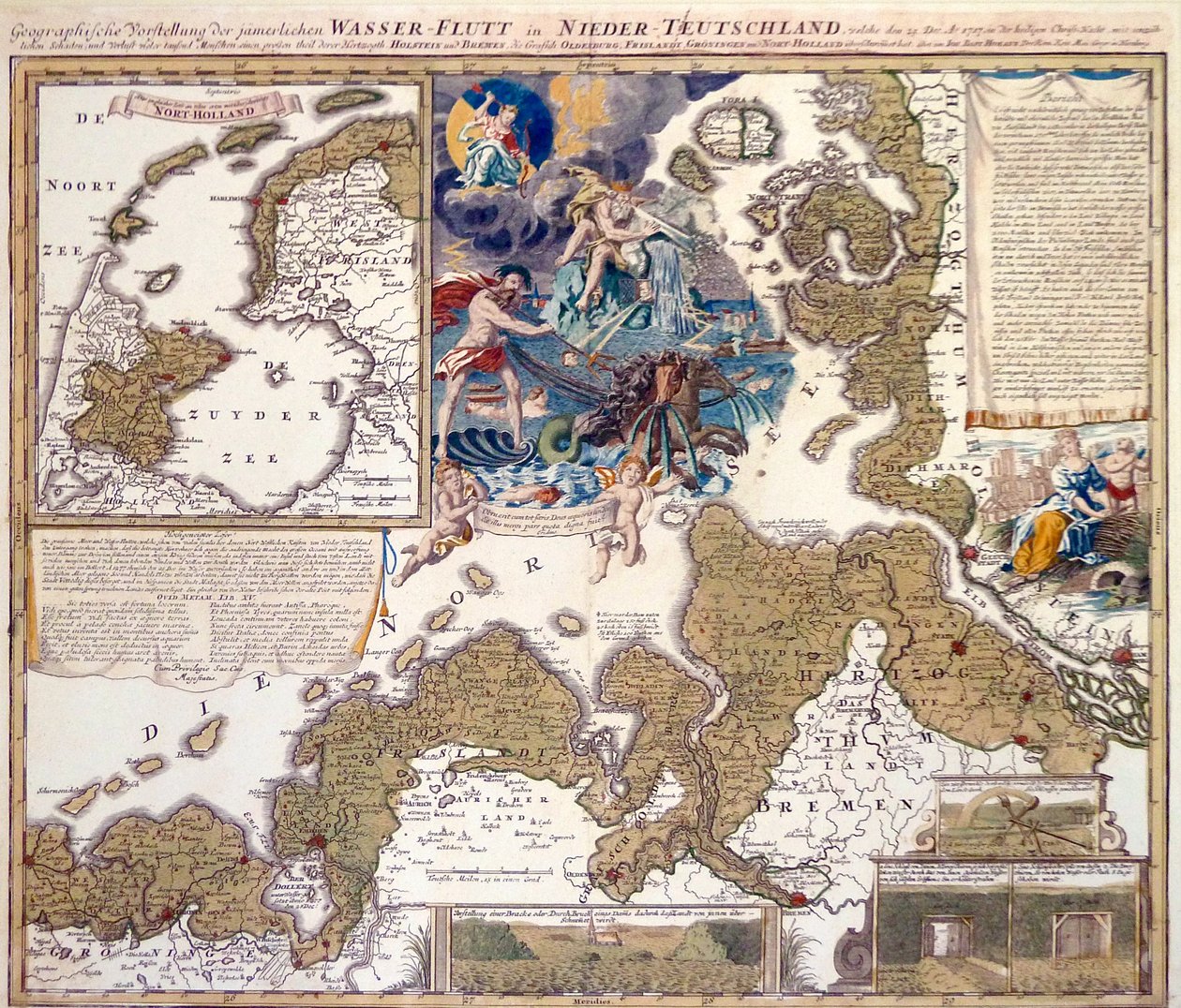 Az 1717-es karácsonyi árvíz térképe alkotó: Johann Baptista Homann