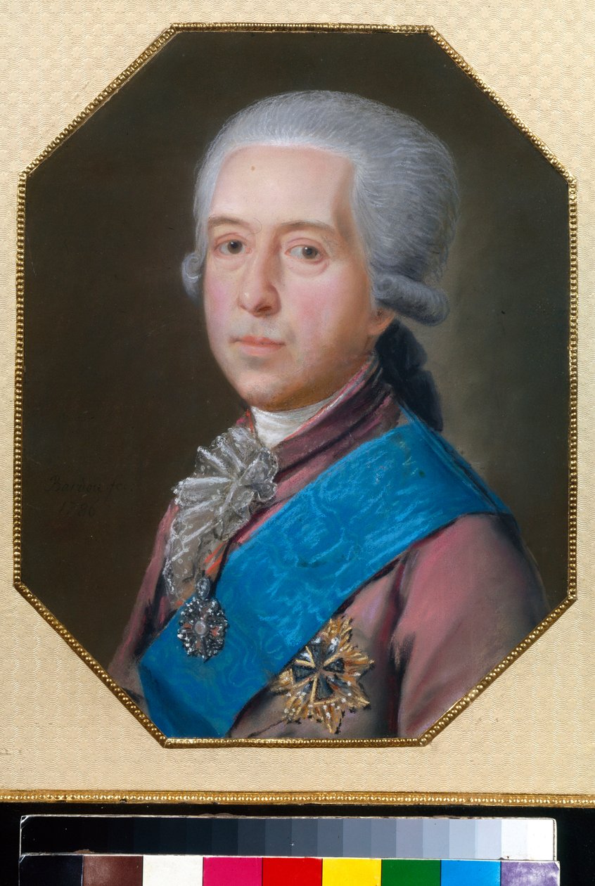 Mihail Mihajlovics Golicin gróf portréja (1731-1806) – Johann Bardou (1745-1788) rajza alkotó: Johann Bardou