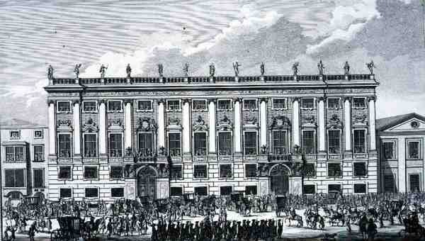 Savoyai Jenő herceg palotája, Bécs, az „Entwruf einer Historische Architektur”-ból, Johann Adam Delsenbach (1687-1765) metszete, 1721 (metszet) alkotó: Johann Bernhard (after) Fischer von Erlach