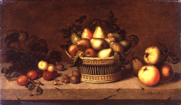 Gyümölcscsendélet egy kosárban (panel) alkotó: Johann Bouman