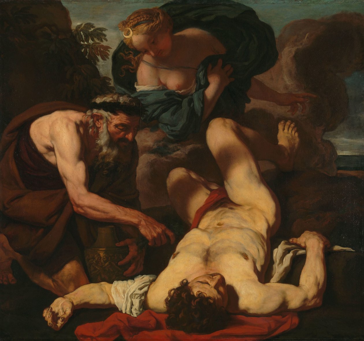 Selene és Endymion (korábban The Death of Orion) alkotó: Johann Carl Loth (attributed to)