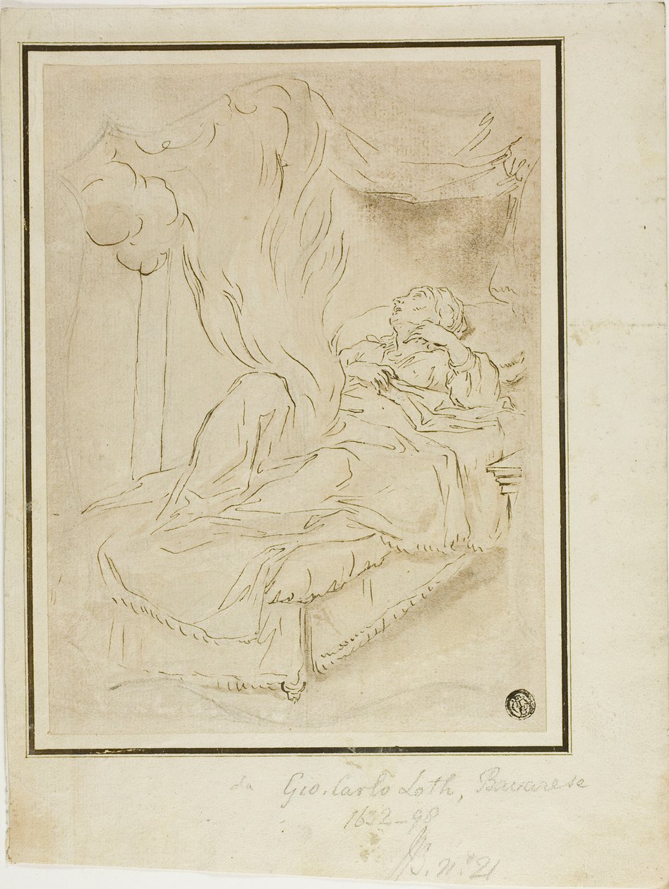 Danae és az aranyeső alkotó: Johann Carl Loth
