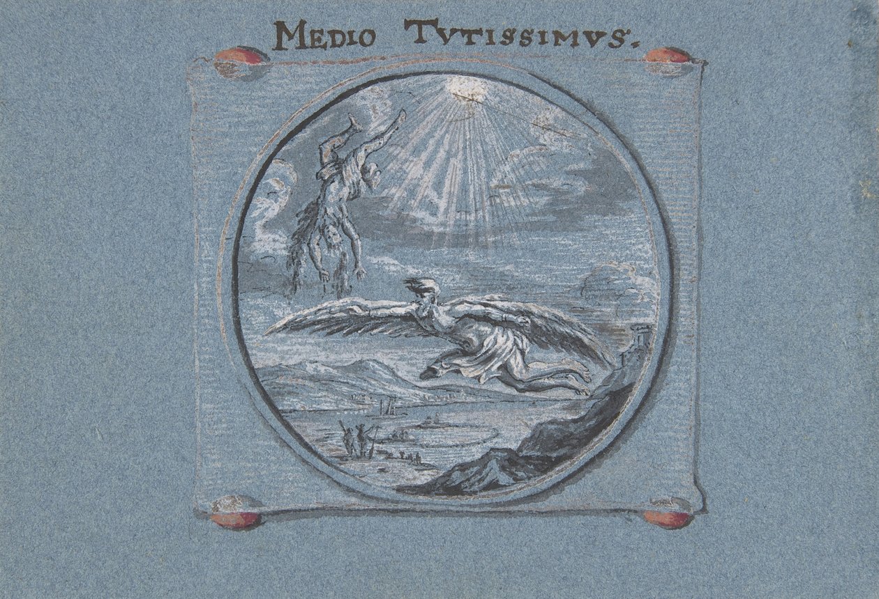 Ikarosz bukása, 1692. alkotó: Johann Caspar Hessius