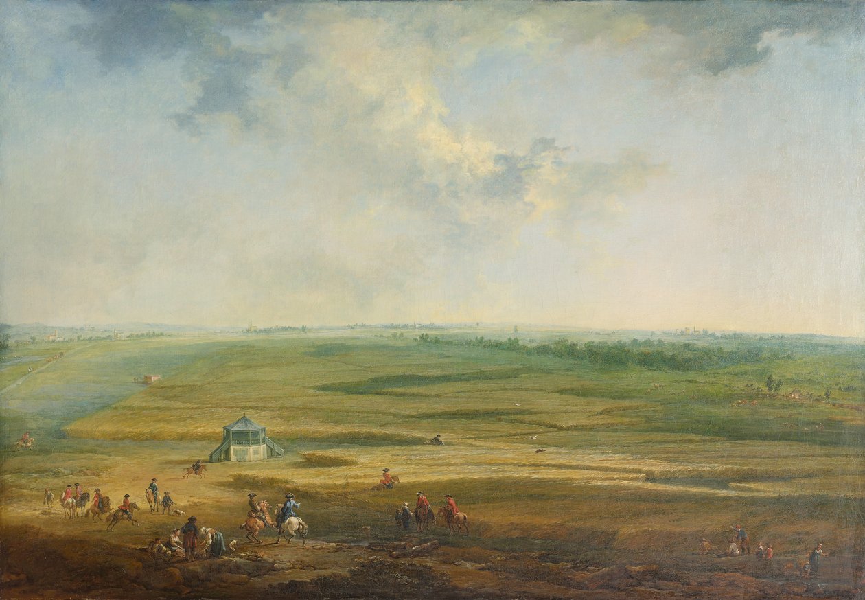 Laxenburg a Hayd Lusthaustól Maria Lanzendorf ellen alkotó: Johann Christian Brand