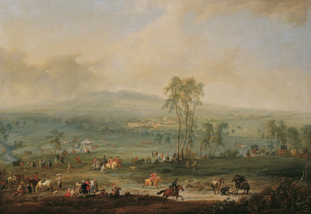 Laxenburg a Schneiderautól Guntramsdorf és Mödling ellen alkotó: Johann Christian Brand