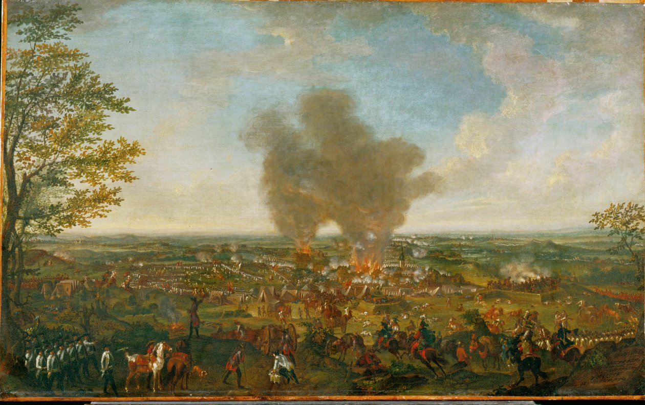 A hochkirchi csata ... (festmény, vászon) alkotó: Johann Christian Brand