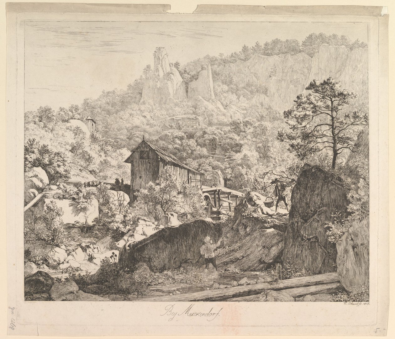 Muckendorf környékén, 1818. alkotó: Johann Christian Erhard