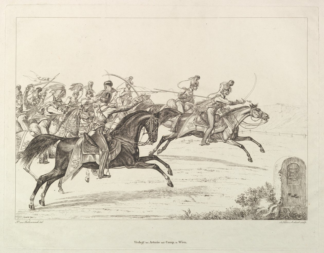 Osztrák Lancers, 19. század eleje. alkotó: Johann Christian Erhard