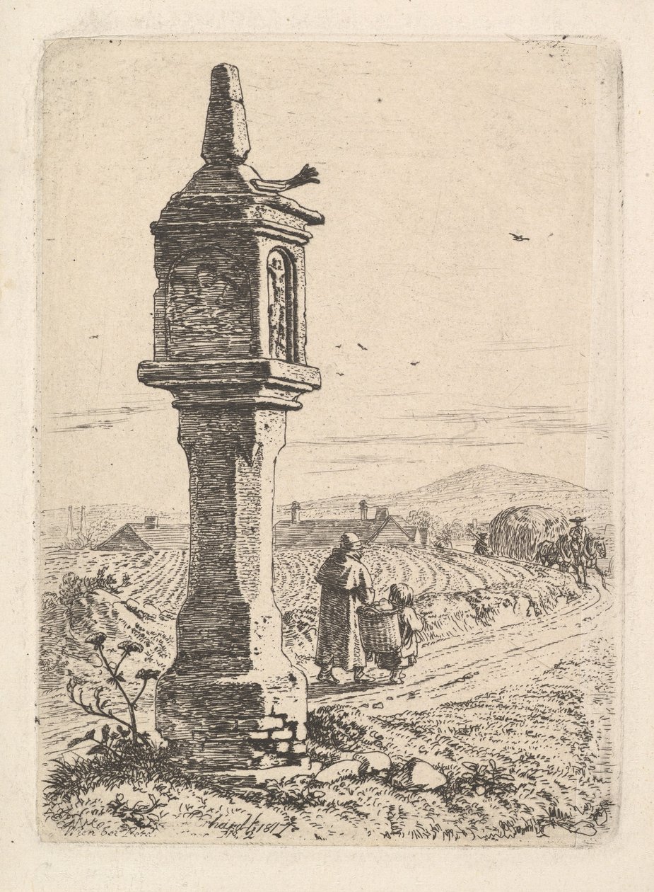 Vaskézzel ellátott emlékoszlop, 1811. alkotó: Johann Christian Erhard