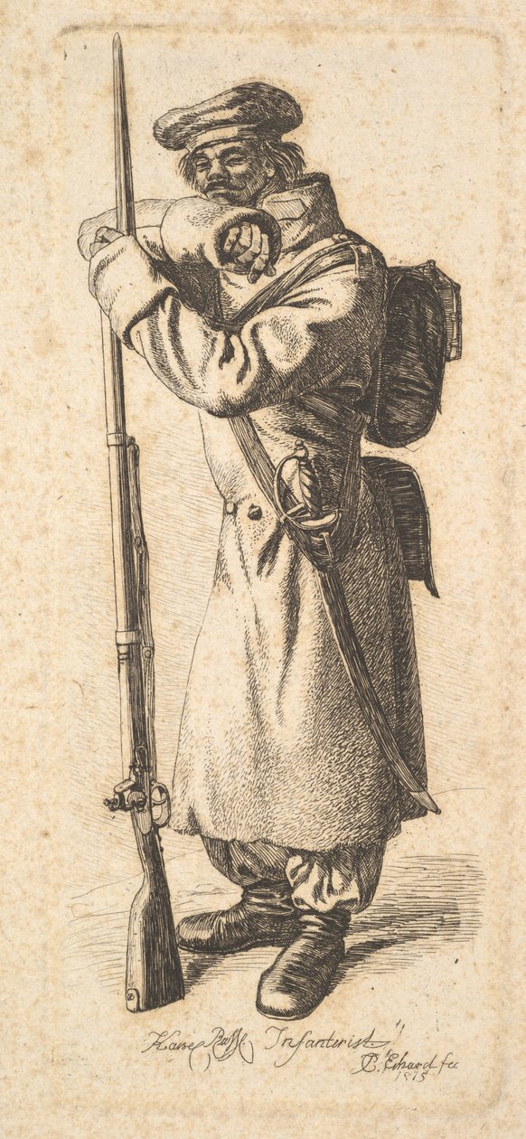 Az orosz gyalogos, 1815. alkotó: Johann Christian Erhard