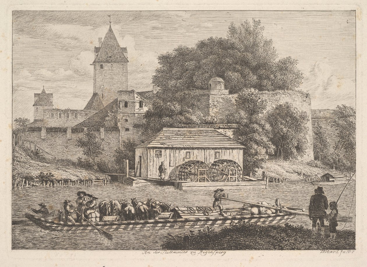 Regensberg városfala, 1817. alkotó: Johann Christian Erhard