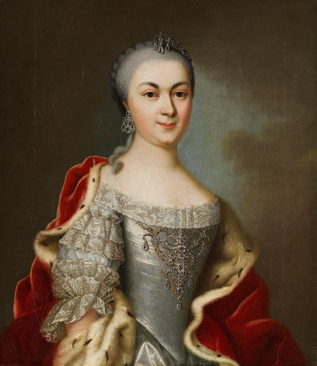 Maria Louise Albertine hesse-darmstadti hercegnő portréja, 1760 körül. alkotó: Johann Christian Fiedler