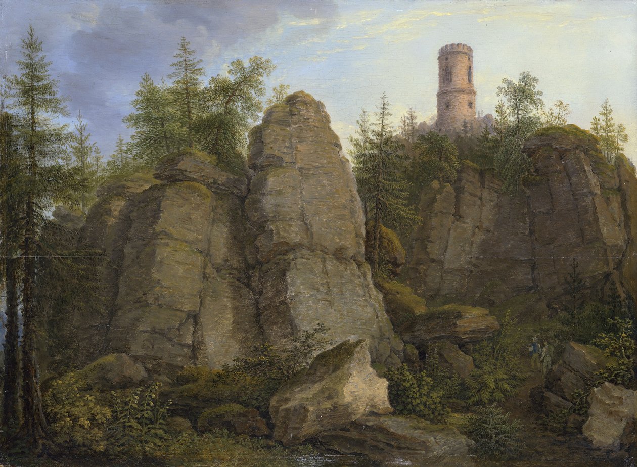 Klingstein, porfír kőzet Aussig közelében alkotó: Johann Christian Klengel