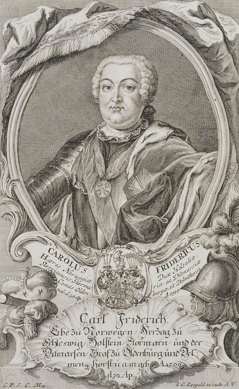 Károly Frigyes Holstein-Gottorp herceg portréja 1700-1739, 18. század közepe. alkotó: Johann Christian Leopold