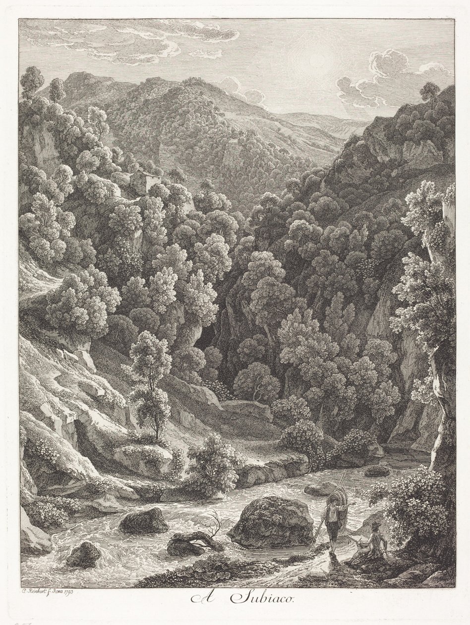 Subiacóban (Subiaco közelében) alkotó: Johann Christian Reinhart