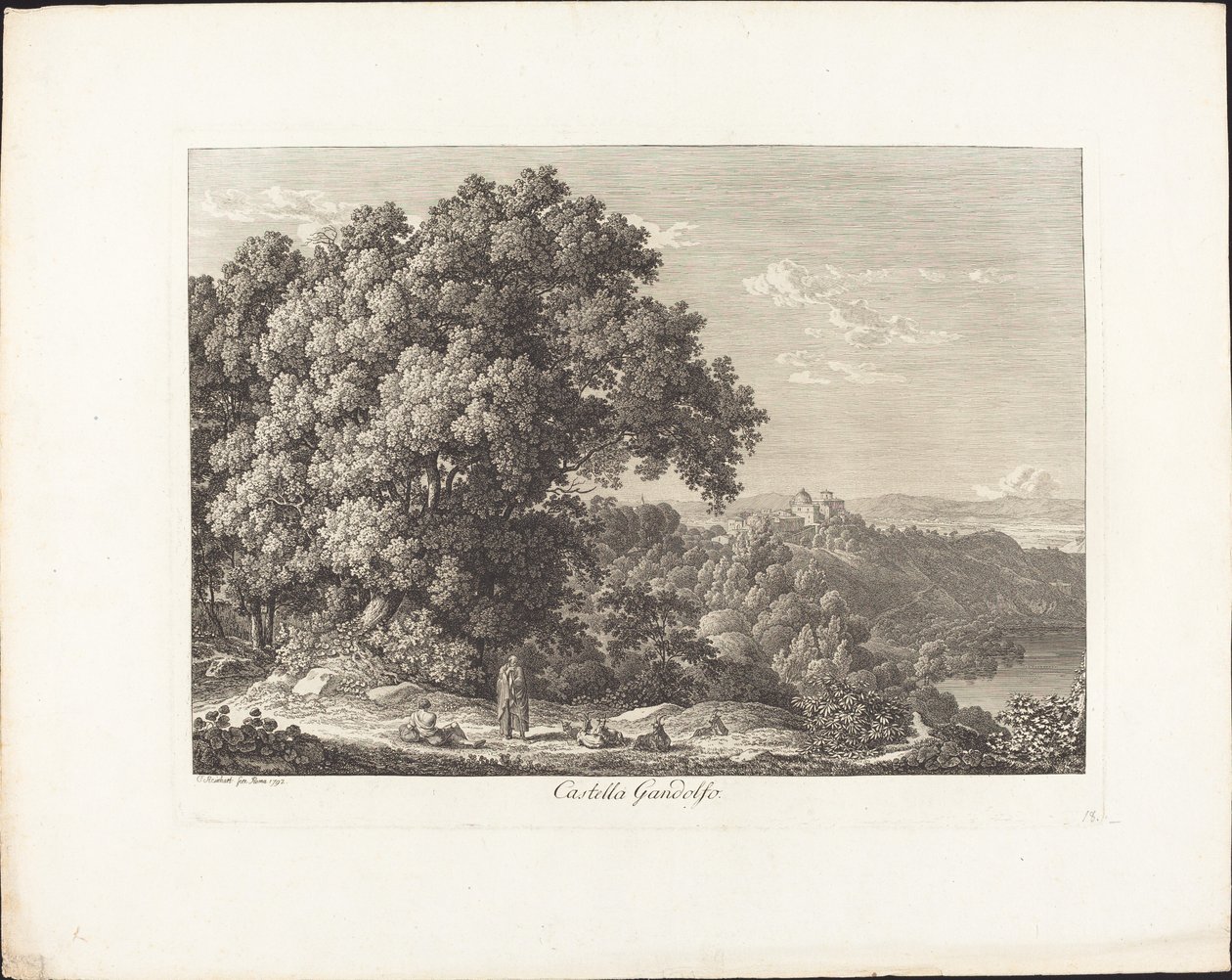 Castella Gandolfo alkotó: Johann Christian Reinhart