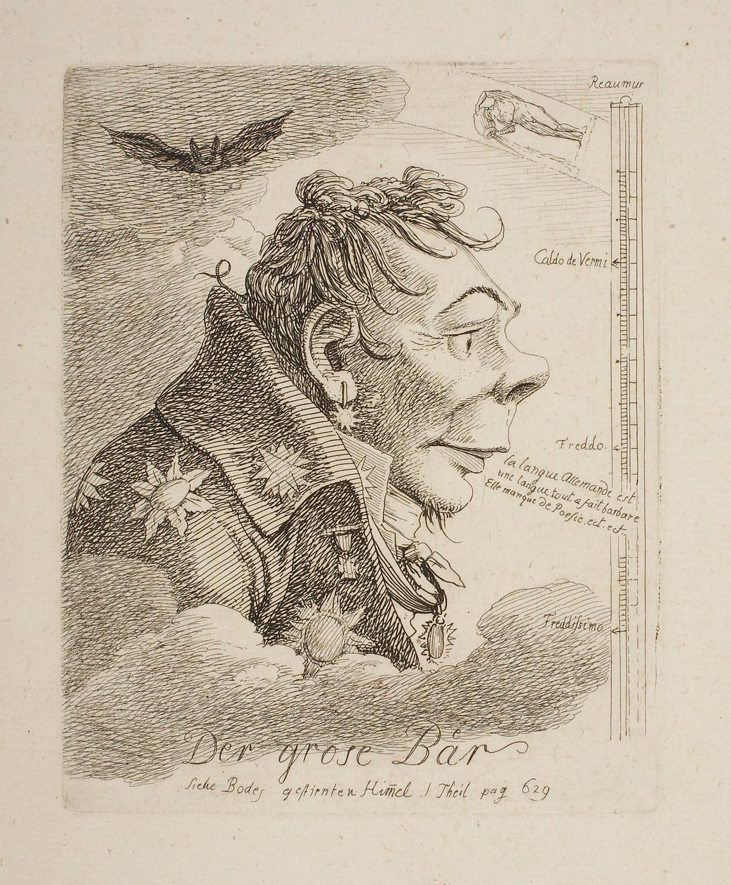 „A nagy medve”, Mattweff orosz gróf karikatúrája (valószínűleg Fjodor Matvejev festő) alkotó: Johann Christian Reinhart