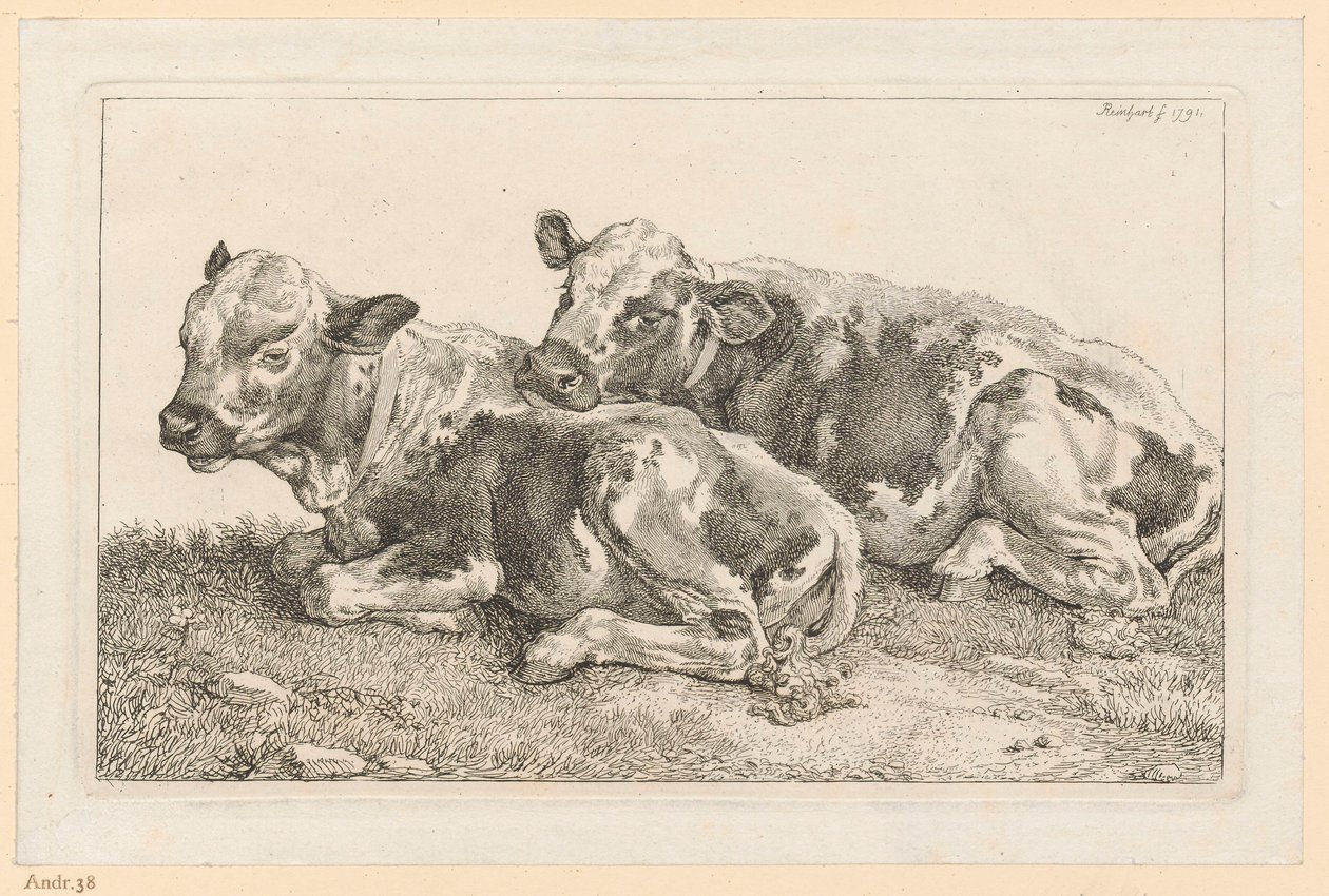 Két borjú alkotó: Johann Christian Reinhart
