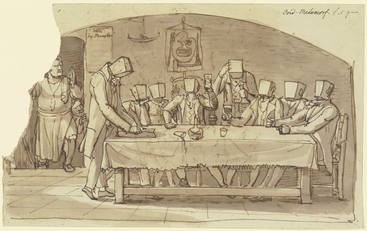 Művésztréfa egy római osteriában alkotó: Johann Christian Reinhart