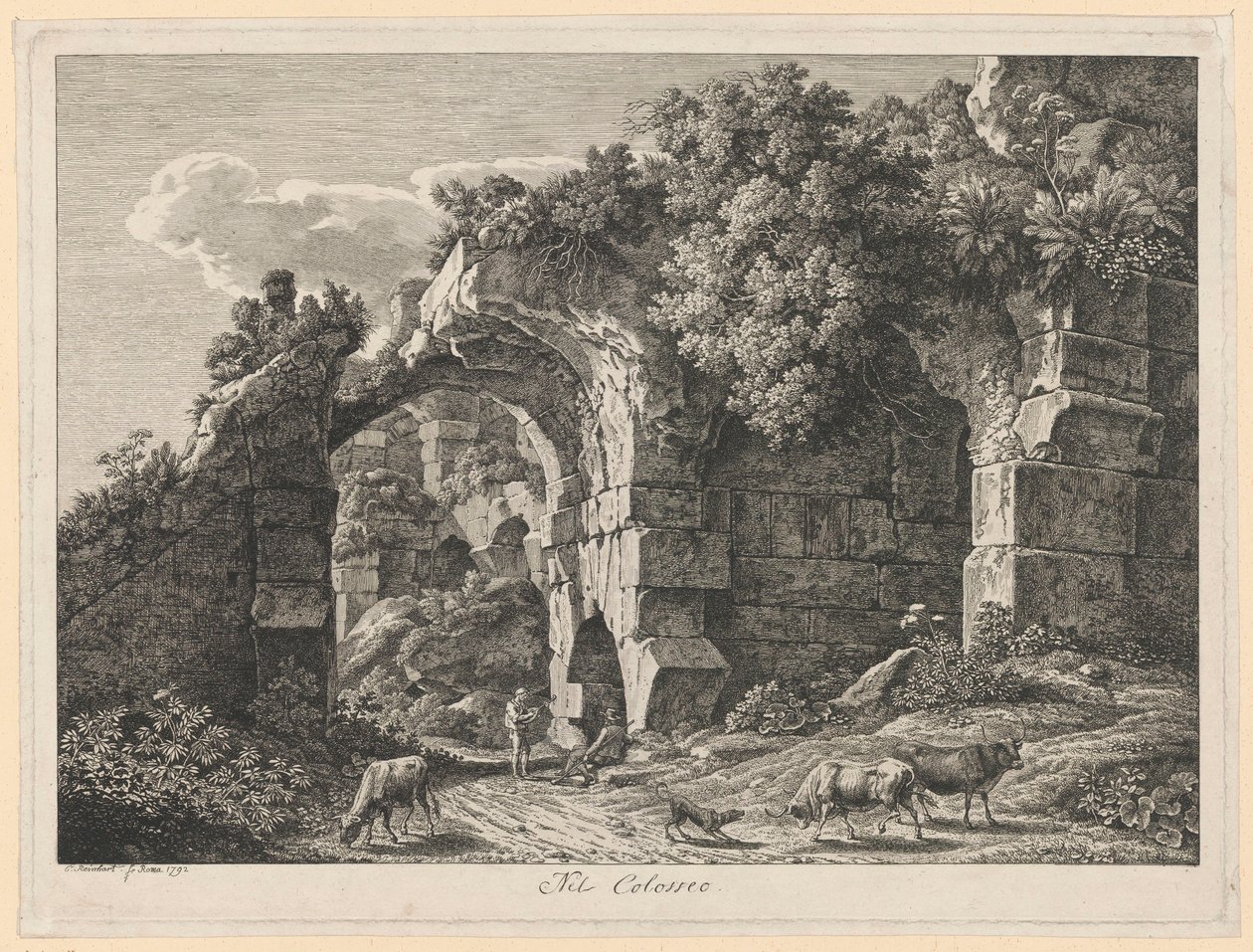 Tájkép - A Colosseumban alkotó: Johann Christian Reinhart