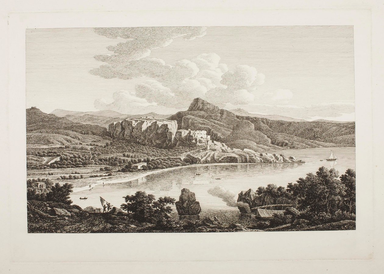 Karthaea romjainak látképe Keos szigetén alkotó: Johann Christian Reinhart