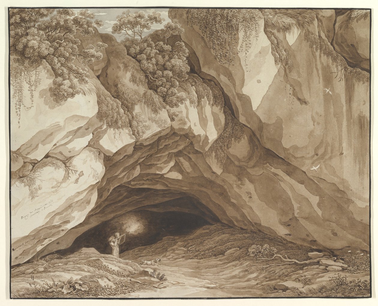 Sziklás táj vadászokkal alkotó: Johann Christian Reinhart