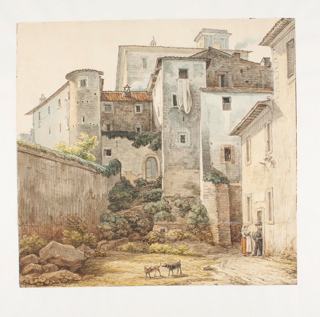 Jelenet a Monte Rotondáról a római Campagna közelében alkotó: Johann Christian Reinhart