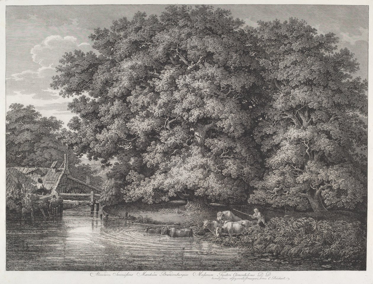 A malom a Great Oaksnál alkotó: Johann Christian Reinhart
