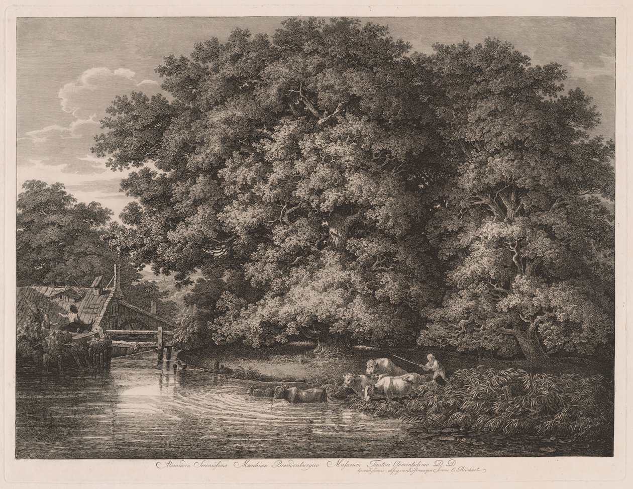 A malom a Great Oaksnál alkotó: Johann Christian Reinhart