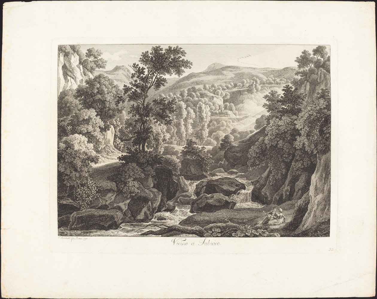 Subiaco közelében alkotó: Johann Christian Reinhart