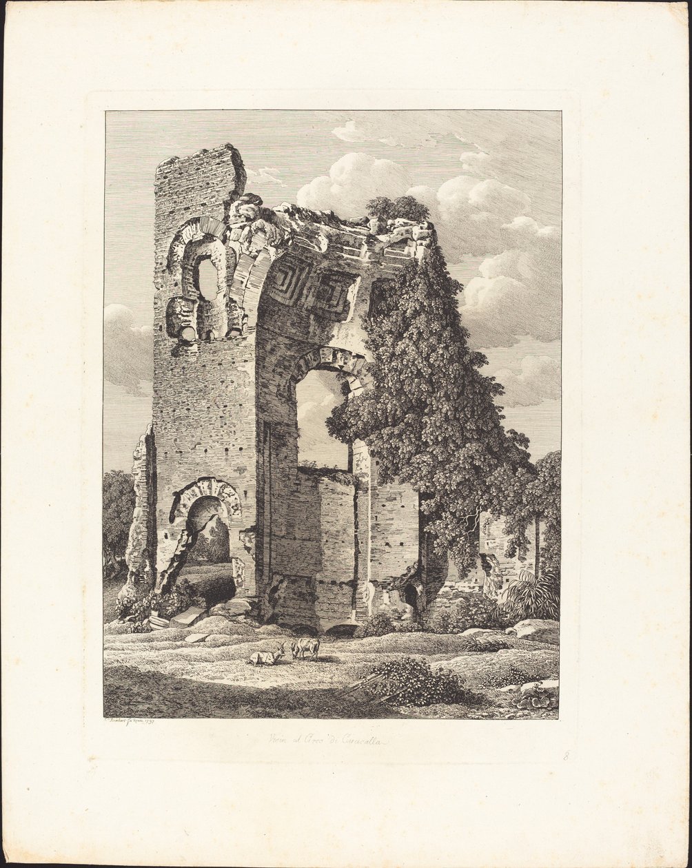 A Caracalla Cirkusz közelében alkotó: Johann Christian Reinhart
