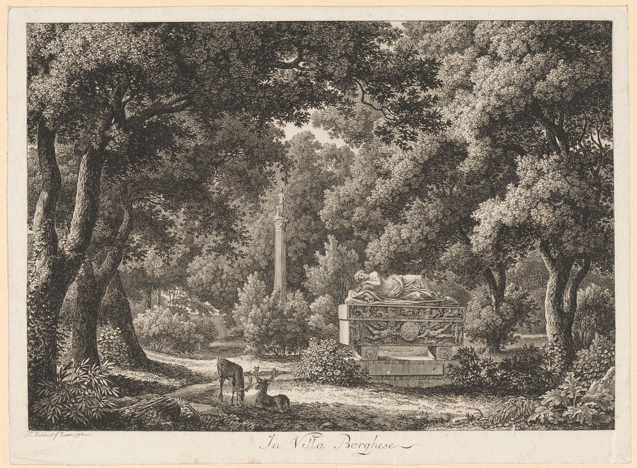 A Borghese-villa kertjeiben alkotó: Johann Christian Reinhart