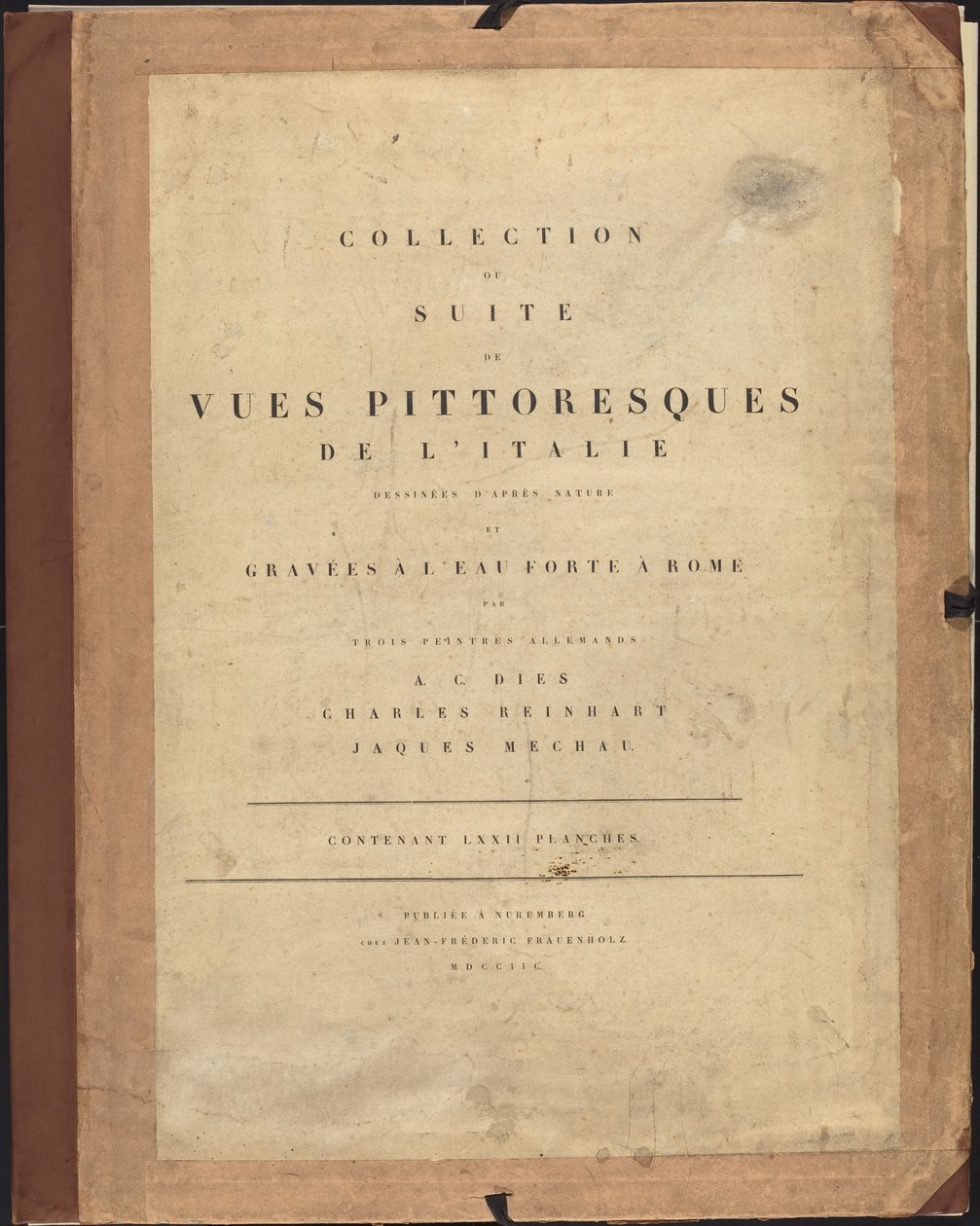 Gyűjtemény vagy lakosztály festői kilátással Olaszországra alkotó: Johann Christian Reinhart, Albert Christoph Dies and Jacob Wilhelm Mechau