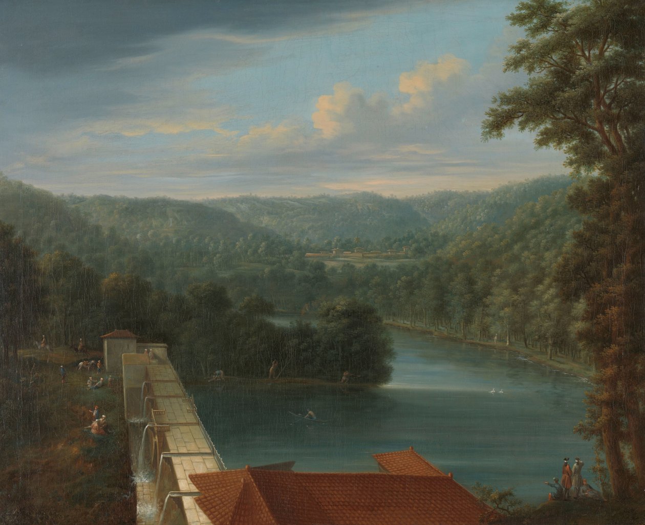 A víztározók, az úgynevezett Bends, a Belgrádi Erdőben A Bends néven ismert víztározók a belgrádi erdőben, Isztambul közelében. alkotó: Johann Christian Vollerdt
